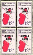 Madagascar 1942 pa49b d'occasion  France