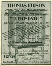 Publicité ancienne phonograph d'occasion  France