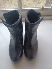 Black leather wedge for sale  NEWTON STEWART