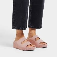 Sandálias Fit Flop Shuv Nubuck rosa duas barras alça dupla tamanho 9 comprar usado  Enviando para Brazil