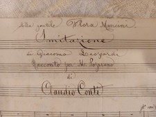 Manoscritto musicale antico usato Manoscritto musicale antico usato  Possagno