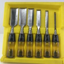 Conjunto de cinzel de bancada Stanley No 60 6 peças 1/4 ''-1-1/2'' com estojo de transporte de plástico rígido comprar usado  Enviando para Brazil