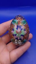 Usado, Esmalte vintage cloisonné em ovo de latão. Design chinês. Ótima peça de exibição.  comprar usado  Enviando para Brazil