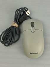 Mouse óptico básico original Microsoft 1.0A USB branco cinza mouse vintage comprar usado  Enviando para Brazil