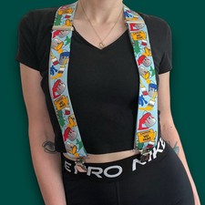 Suspensórios de pintura úmida tamanho adulto ajustável cinto azul claro segurar comprar usado  Enviando para Brazil