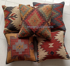 Lote de 4 peças 18x18" capa de almofada de juta quadrada feita à mão para decoração de casa fronha, usado comprar usado  Enviando para Brazil