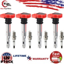 Bobina de ignição UF529 4X e vela de ignição 4X para Audi TT A4 VW Golf Jetta GTI 2.0L 2.0T comprar usado  Enviando para Brazil