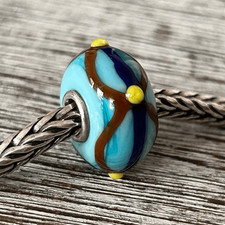 Trollbeads opaque blue for sale  Shipping to Ireland