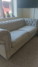 Grey fabric seater for sale  BOLTON