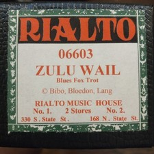 Zulu wail recut for sale  Sequim
