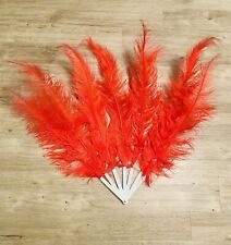 Red ostrich feather for sale  Shipping to Ireland