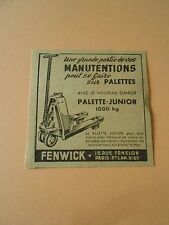 Pub fenwick manutentions d'occasion  Bourgoin-Jallieu