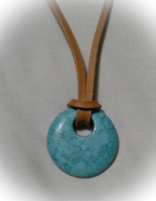 Turquoise donut pendant for sale  Hartwell
