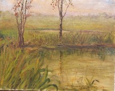 Olio cartone telato usato  Crema