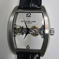 Relógio Stuhrling ponte mecânica original esqueleto 43mm, usado comprar usado  Enviando para Brazil