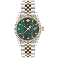 Relógio de pulso feminino PHILIPP PLEIN DATE SUPERLATIVE PWYAA0523 aço verde dourado comprar usado  Enviando para Brazil