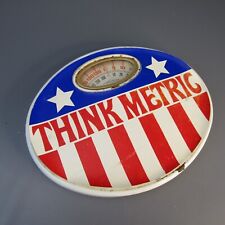 Vintage Think Metric 1964 Balança de Banheiro 10" X 13" Mod Bandeira dos EUA Meio Século Prop, usado comprar usado  Enviando para Brazil