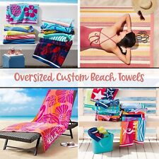 Toalhas de praia personalizadas tamanho grande adulto 40 x 72, toalhas de piscina personalizadas, bordados comprar usado  Enviando para Brazil