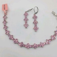 Rhinestone bracelet earrings for sale  Sully