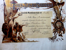 Diploma tiro segno usato  Italia