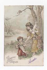 Embossed cpa. children d'occasion  Expédié en Belgium