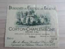 Etiquette vin corton d'occasion  Quimperlé