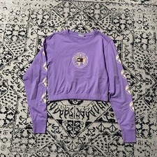 Vintage Tommy Hilfiger Damski Fioletowy Bawełna Okrągły dekolt Rozmiar S Y2K lata 90. Logo Regula, używany na sprzedaż  PL
