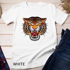 Camiseta unissex gráfica tatuagem cabeça de tigre da Seven Relics, usado comprar usado  Enviando para Brazil