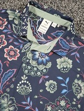 Camisa polo masculina golfe Puma grande liberdade azul estampa floral desempenho AOP comprar usado  Enviando para Brazil