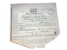 1909 gun license for sale  NEWTOWN