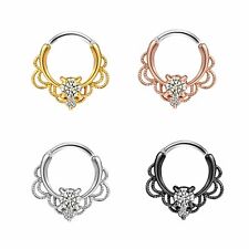 16G Titanio Tabitum Clicker Nariz Aro Daith Colgador Cuerpo Piercing Joyería segunda mano  Embacar hacia Mexico
