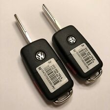 2 novos chaveiros remotos sem chave OEM 4B com logotipo circular adesivo Volkswagen NBG010180T comprar usado  Enviando para Brazil
