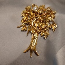 Gold tone brooch for sale  Pensacola