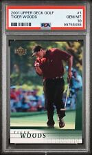 2001 UPPER DECK GOLF #1 TIGER WOODS ROOKIE RC PSA 10, usado comprar usado  Enviando para Brazil