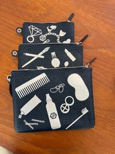 Nuevo Juego de Estuche de Viaje Jonathan Adler Azul Marino Joyería Cosmética - 3 Bolsas segunda mano  Embacar hacia Mexico