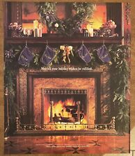 1997 Crown Royal Christmas Holiday lareira chaminé licor álcool anos 90 anúncio impresso, usado comprar usado  Enviando para Brazil