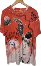 Camiseta masculina vintage anos 90 Michael Jordan estampa média Magic Johnson vermelha comprar usado  Enviando para Brazil