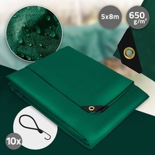 Telone occhiellato in PVC impermeabile per camion telo ganci 5x8m 650g/m² verde na sprzedaż  Wysyłka do Poland