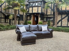 Brown leather retro for sale  OXTED