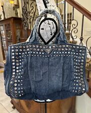 Bolsa tote RARA LINDA PRADA Bijoux Canapa desgastada denim e strass, usado comprar usado  Enviando para Brazil