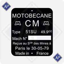 Plaque constructeur motobécan d'occasion  Saulces-Monclin