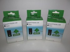 3 cartuchos de substituição de impressora a jato de tinta preta Epson T702XL120 comprar usado  Enviando para Brazil