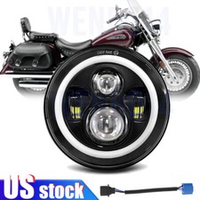Farol alto/baixo LED para Yamaha Road Star Midnight Silverado XV 1600 1700 7 polegadas comprar usado  Enviando para Brazil