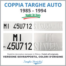 Coppia targa auto usato  Albano Laziale