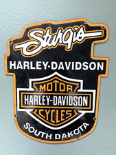 PLACA DE ÓLEO VINTAGE STURGIS HARLEY-DAVIDSON MOTOCICLETAS GASOLINA PORCELANA comprar usado  Enviando para Brazil