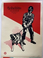 Obey Giant Sadistic Dog Walker Estampa Vermelha Shepard Fairey Nunca Feito P/N comprar usado  Enviando para Brazil