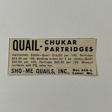 Sho quails inc. for sale  Hinckley