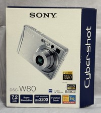 Usado, NOVO Na Caixa Sony Cyber-shot DSC-W80 Câmera Digital Completa Cabo Carregador de Bateria comprar usado  Enviando para Brazil
