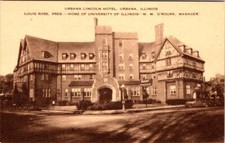 Cartão postal Urbana, IL Illinois URBANA-LINCOLN HOTEL ca1940's Artvue sépia comprar usado  Enviando para Brazil