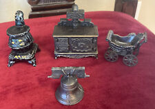 Usado, Miniaturas vintage de bronze Durham Industries - Fogão e carrinho e 2 extras comprar usado  Enviando para Brazil